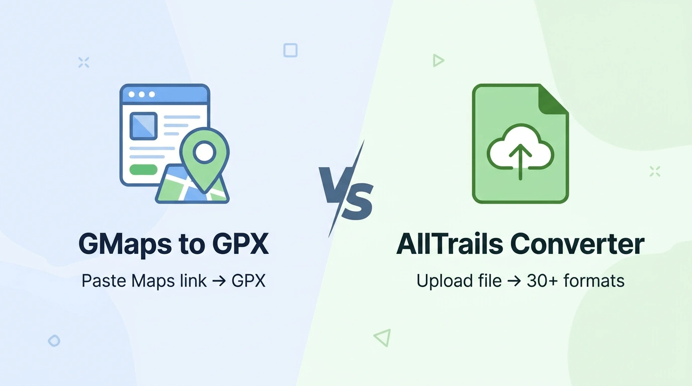 GMaps to GPX vs AllTrails Converter - 代替比較