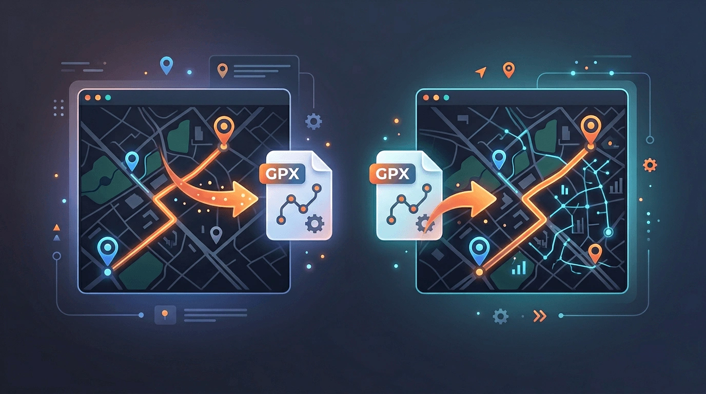 GMapsからGPXへ vs GPX2Maps - 代替比較