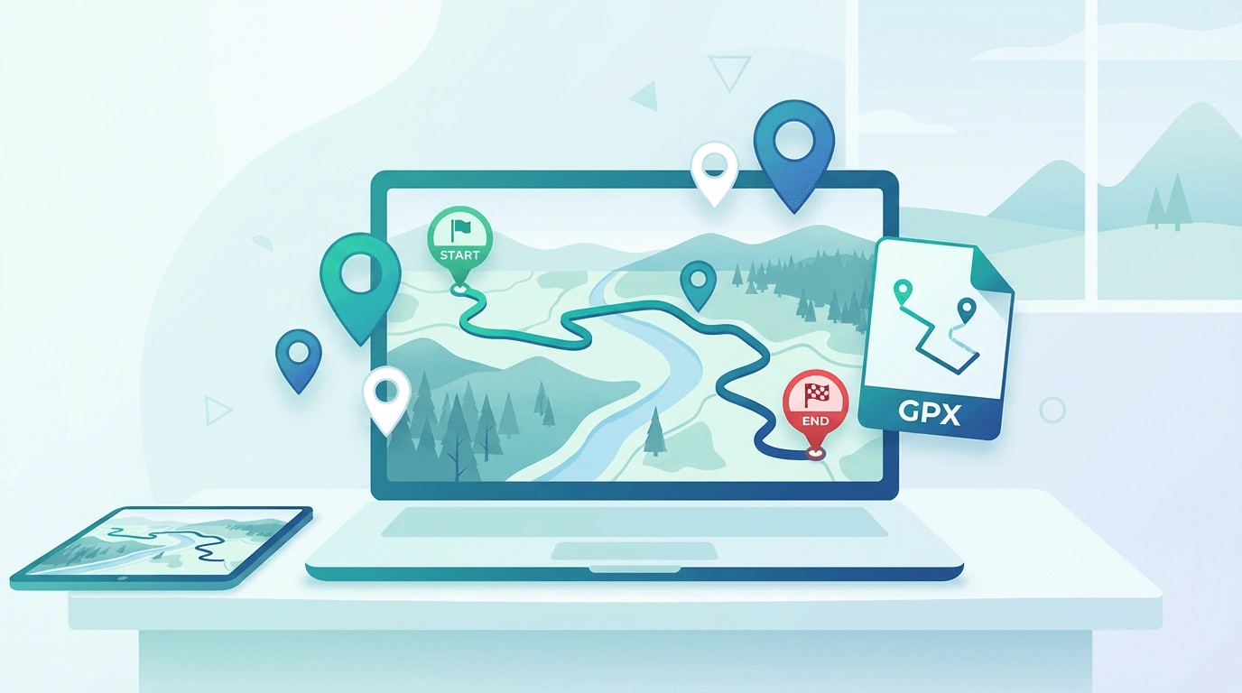 GPX track viewed on map